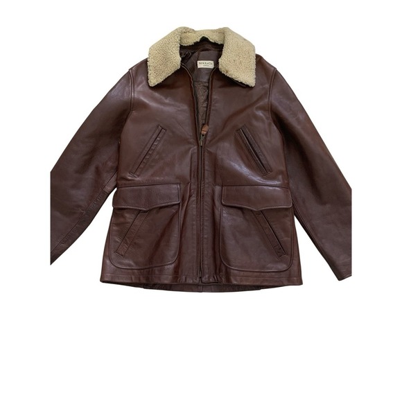 Max&Co women's leather jacket size 44 (10) brown